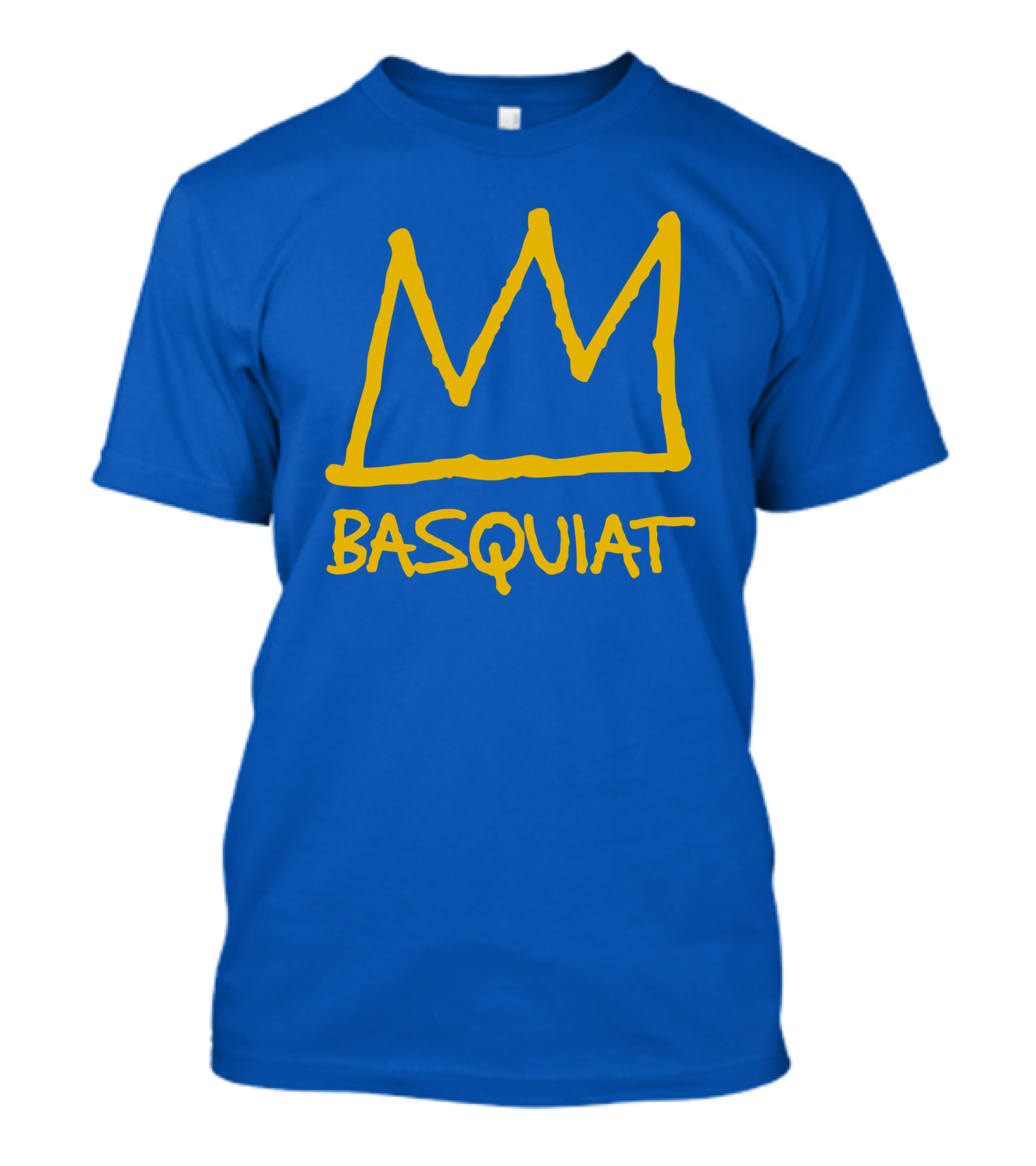Sergey Lavrov Basquiat Crown Icon Blue T-Shirt