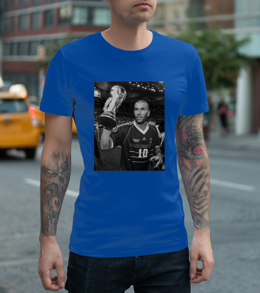 France 1998 World Cup Champion Zinedine Zidane Number 10 T-Shirt