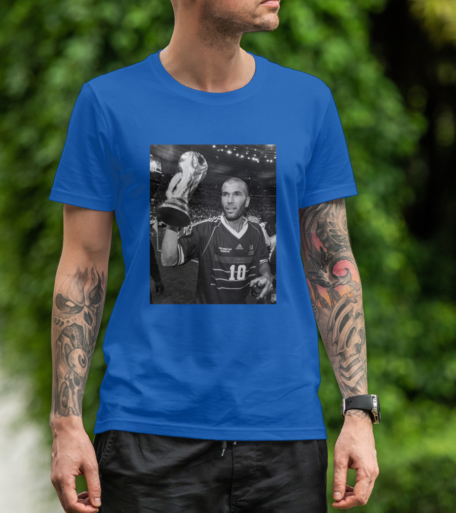 France 1998 World Cup Champion Zinedine Zidane Number 10 T-Shirt