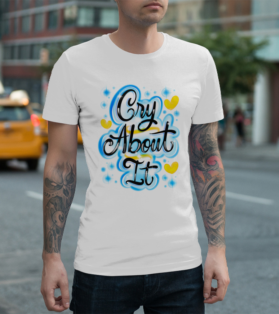 TDE Sza Cry About It Blue Yellow Hearts T-Shirt