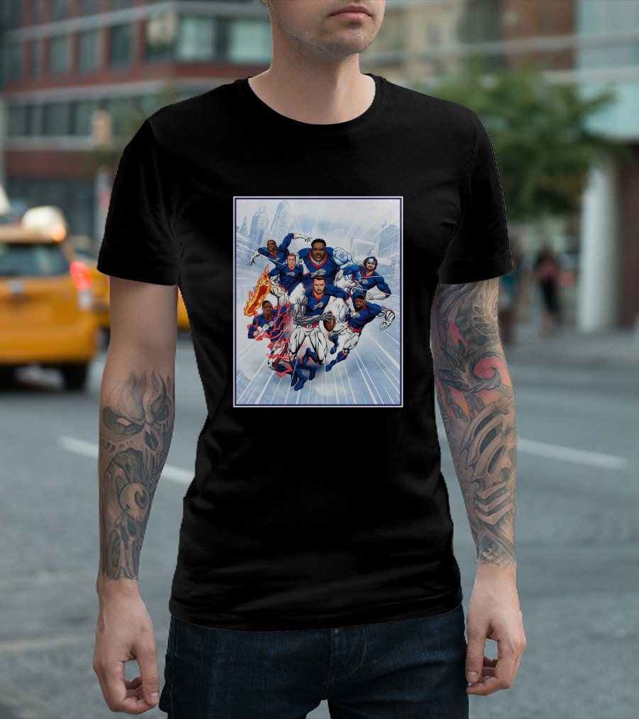 Bills Super Hero Team Charging Forward T-Shirt
