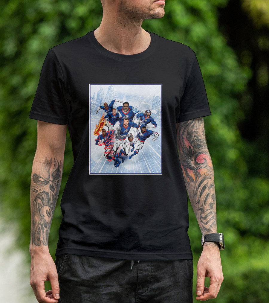 Bills Super Hero Team Charging Forward T-Shirt
