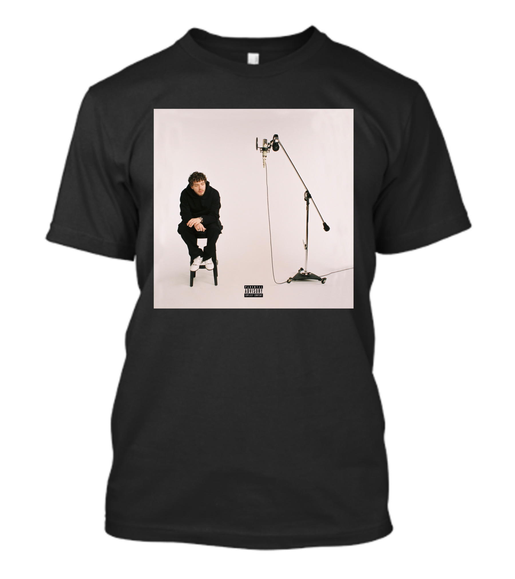 CHTKMY Jack Harlow Album Cover Explicit Content Microphone Stool T-Shirt