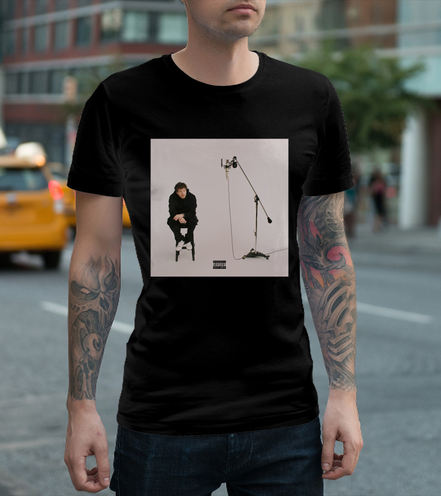 CHTKMY Jack Harlow Album Cover Explicit Content Microphone Stool T-Shirt