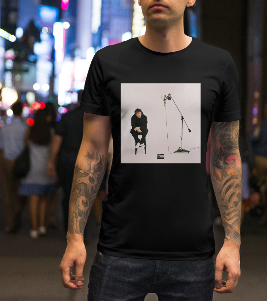 CHTKMY Jack Harlow Album Cover Explicit Content Microphone Stool T-Shirt