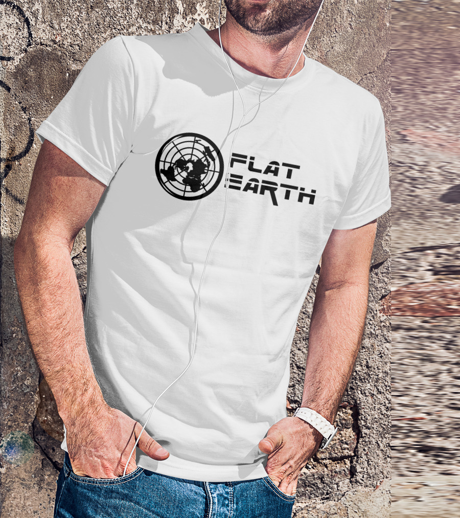 Flat Earth Circle World Map T-Shirt