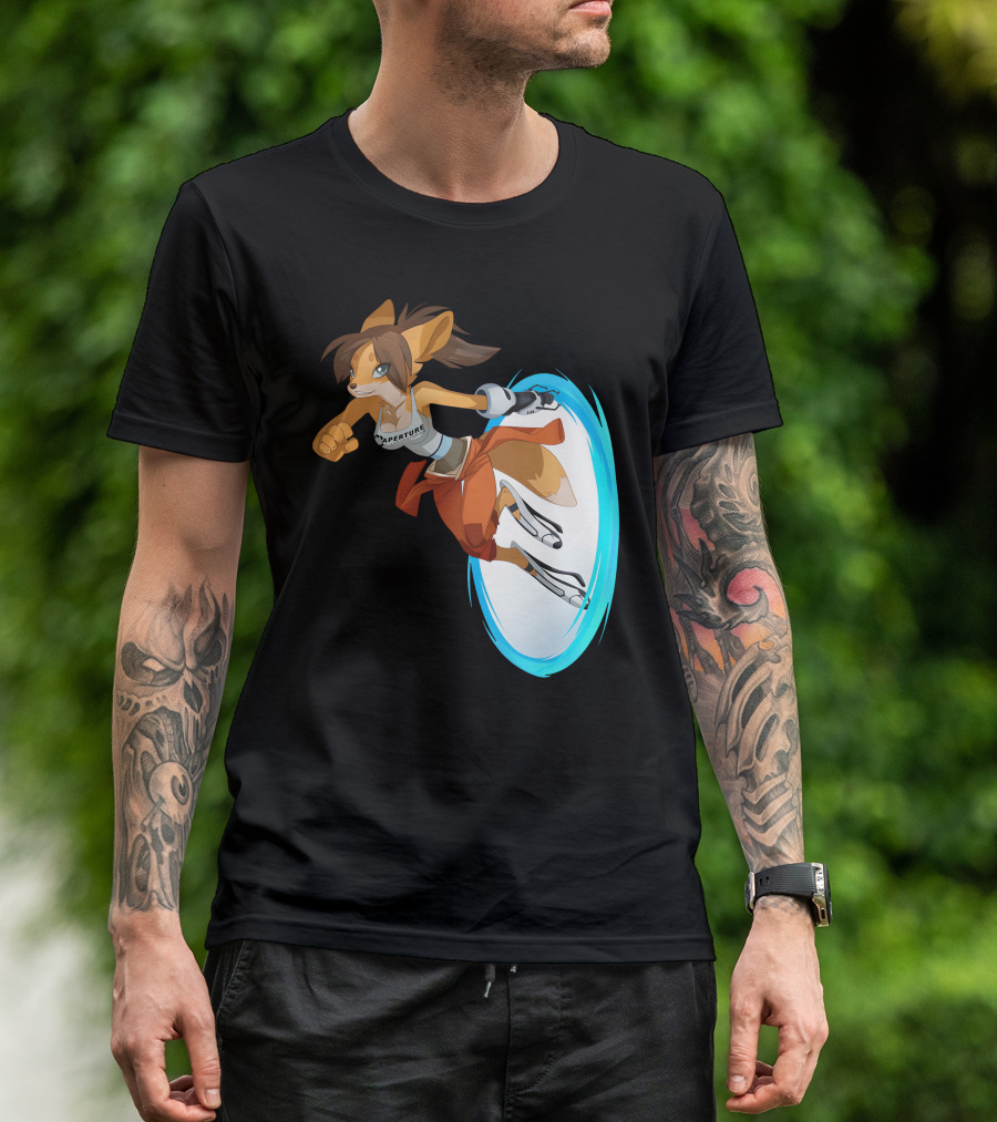 Aperture Laboratories Fox Chell Portal Sajira Stormi Folf Adventure T-Shirt