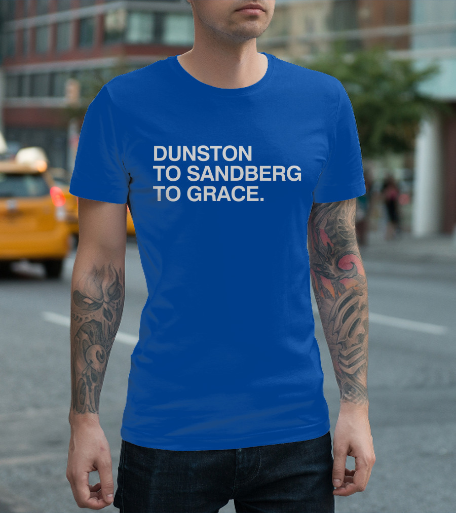 Dunston To Sandberg To Grace Men's Baseball Trio T-Shirt