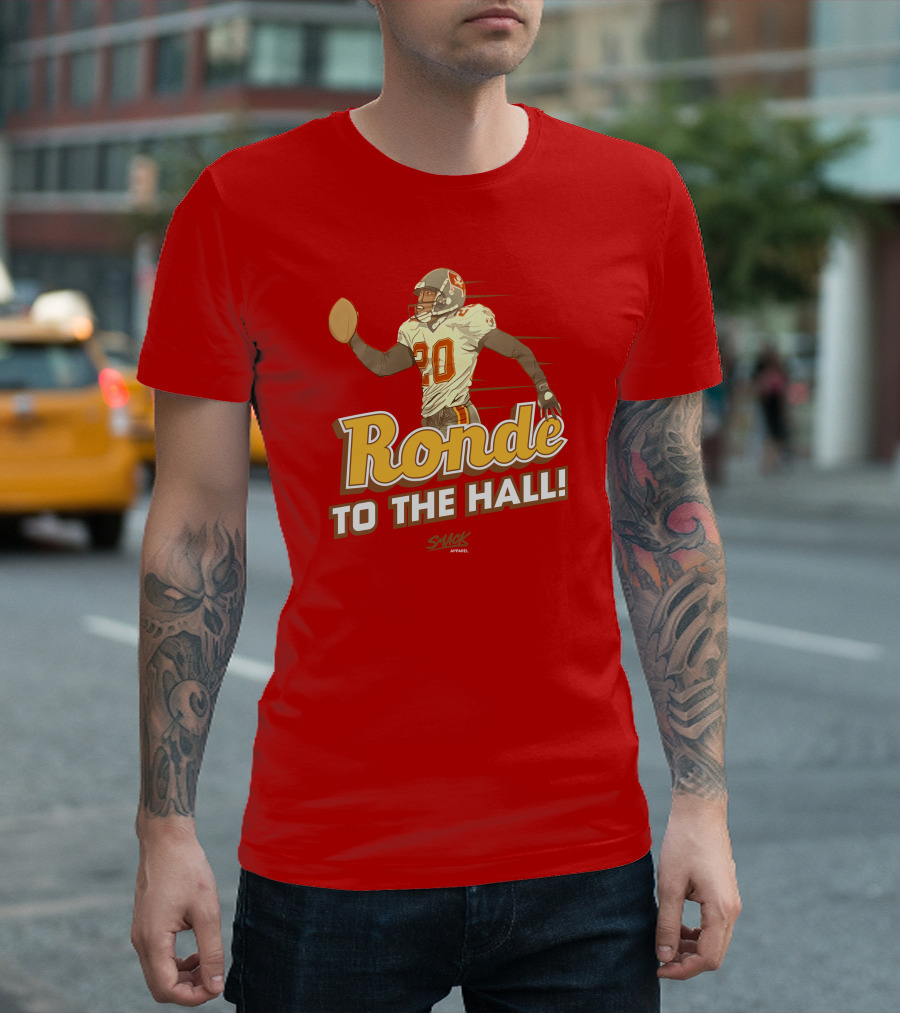 Ronde To The Hall Smack Apparel Football T-Shirt