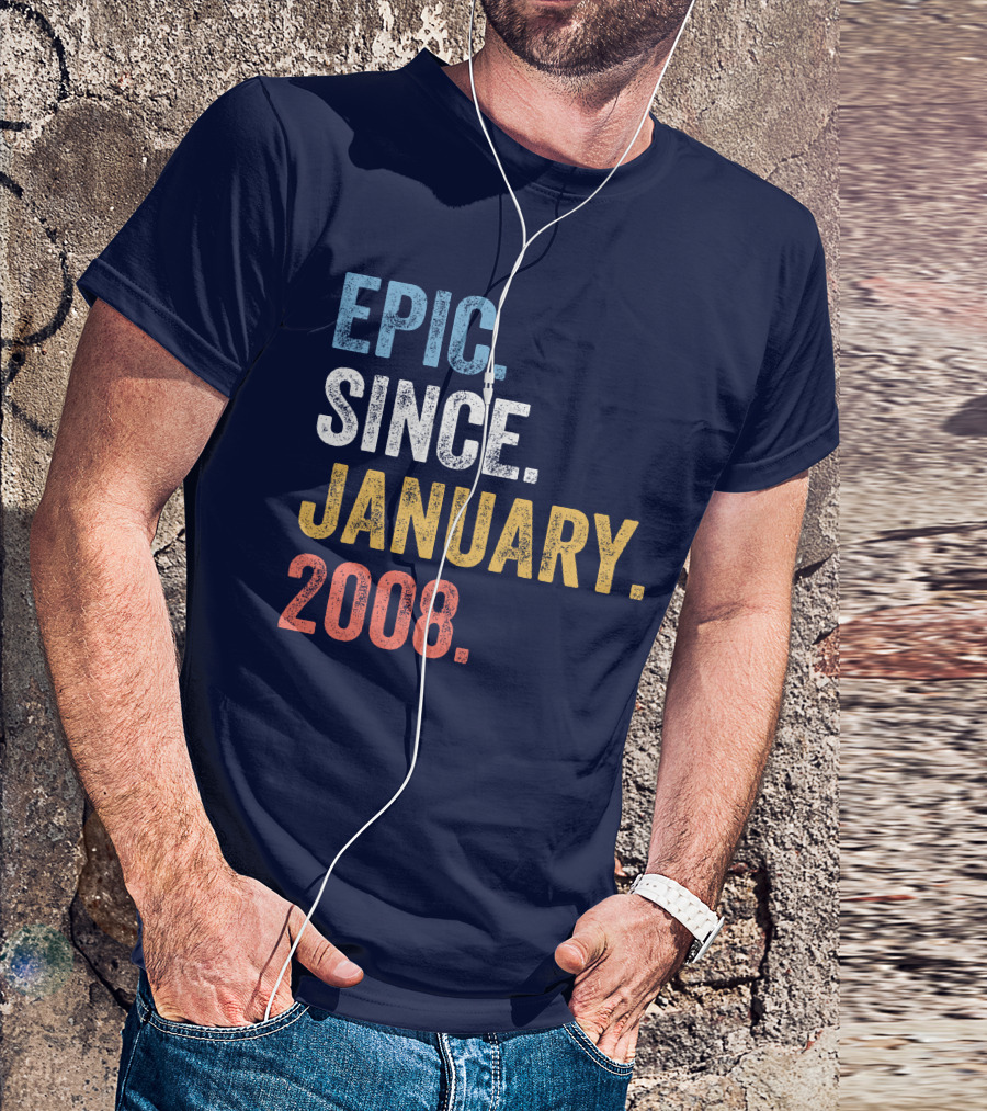 Retro Epic Since January 2008 My Birthday Ted Nivison T-Shirt