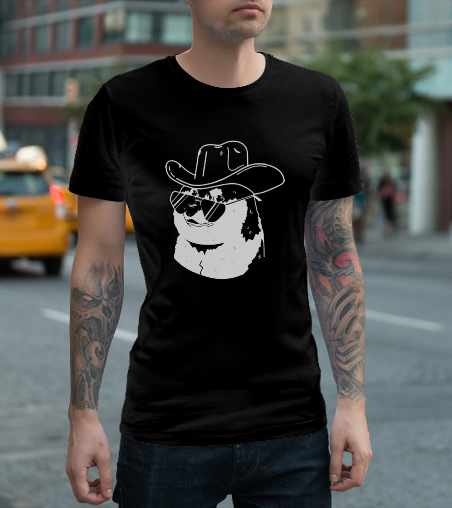 Elon Musk Dogecoin Cowboy Hat Sunglasses Shiba Inu T-Shirt
