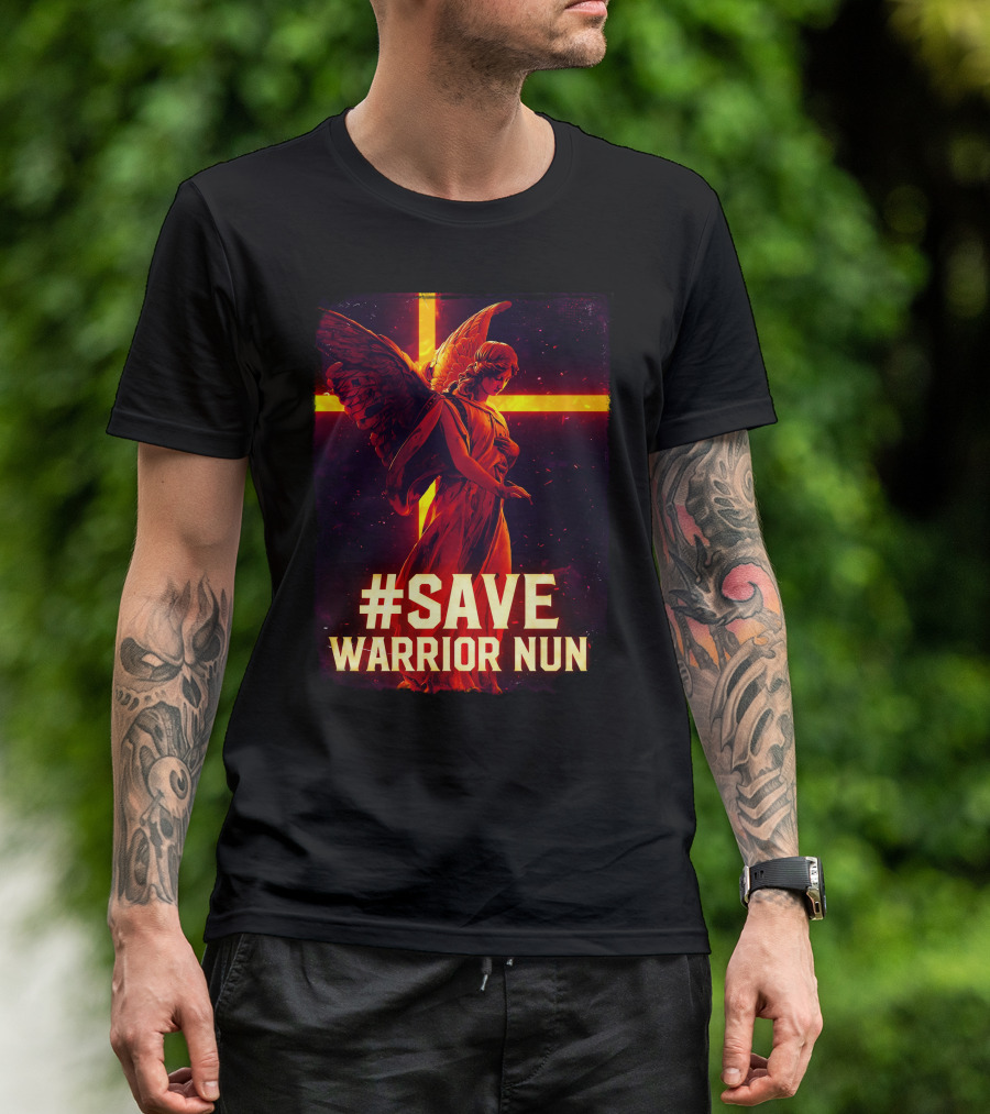 Save Warrior Nun Angel Red Cross T-Shirt