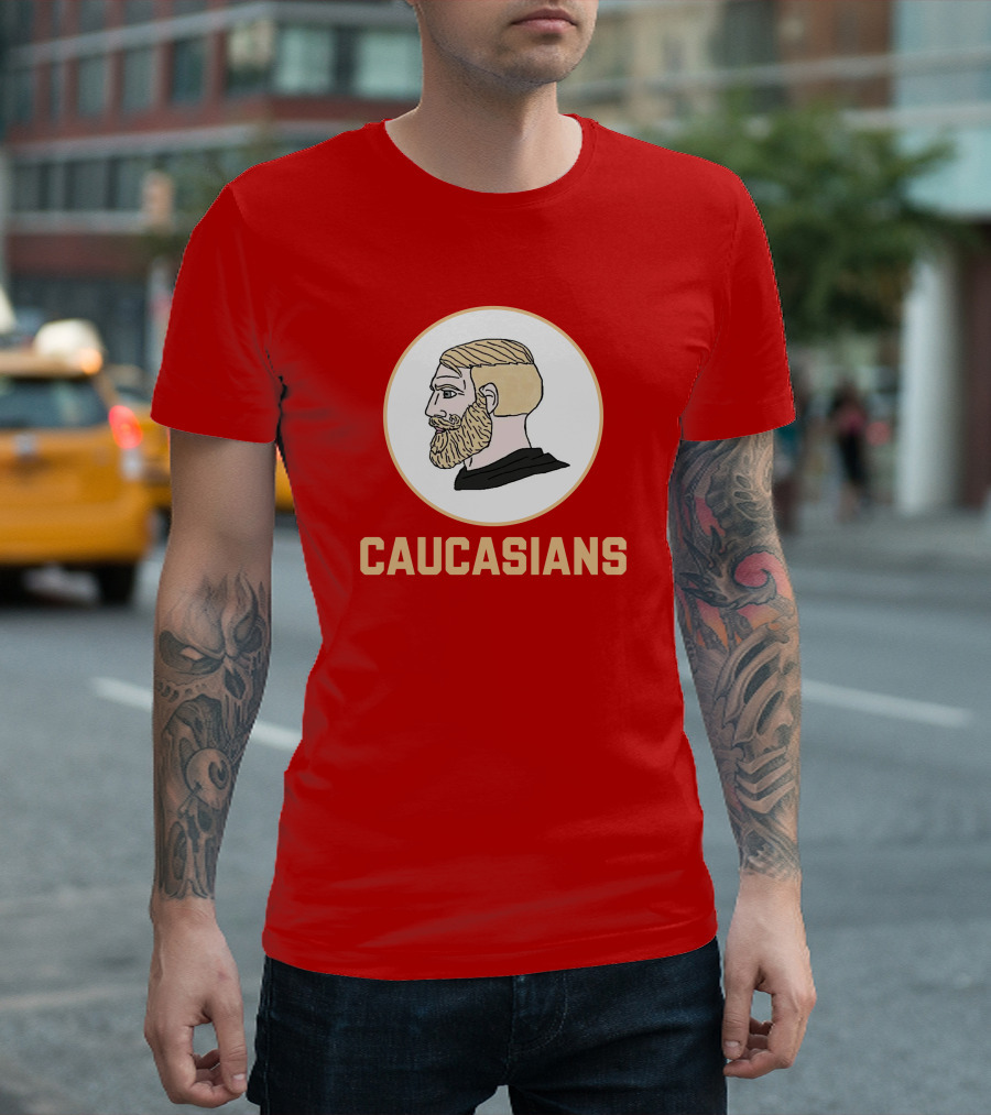Caucasians Nordic Viking Profile Red T-Shirt