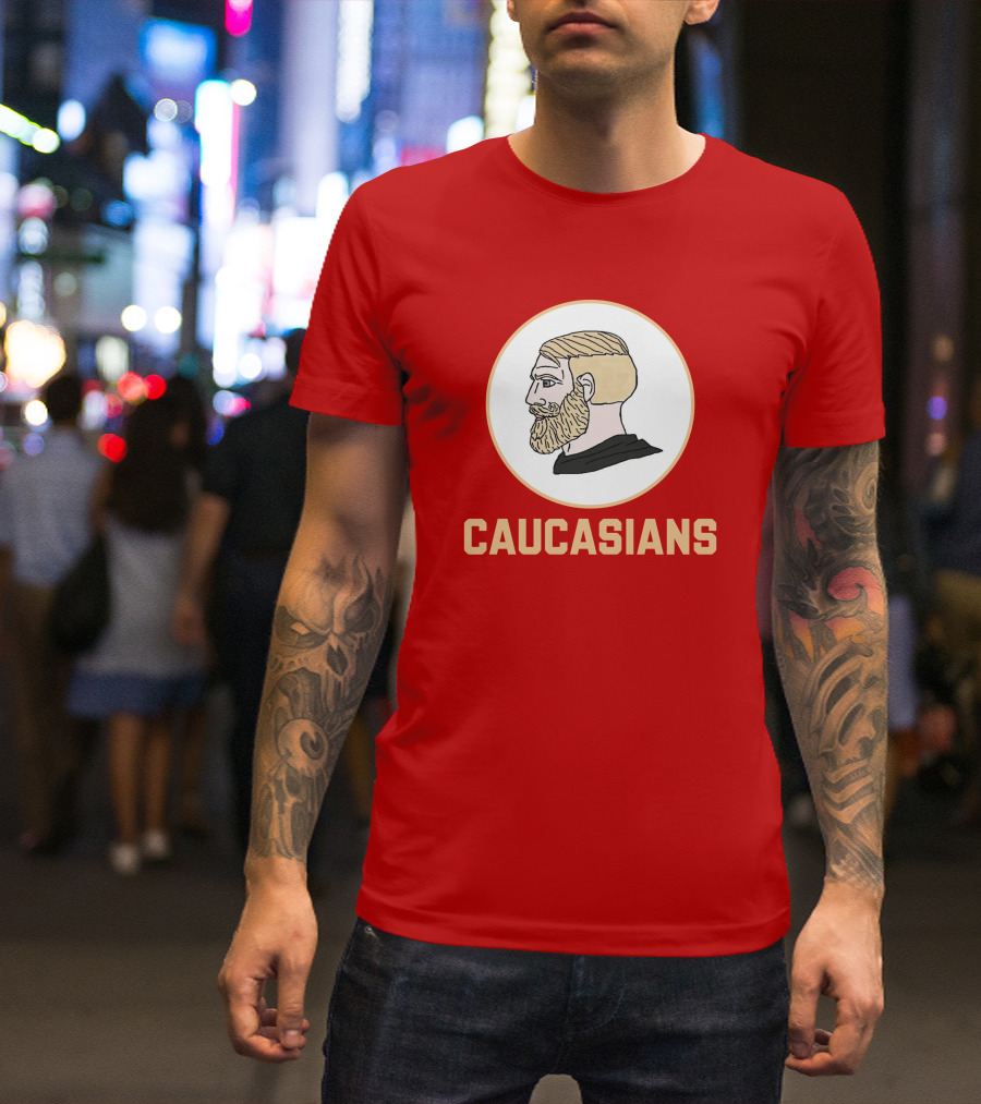 Caucasians Nordic Viking Profile Red T-Shirt