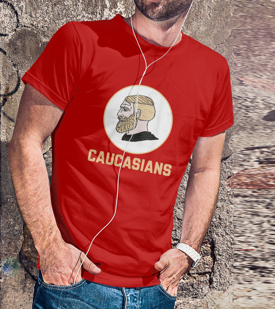 Caucasians Nordic Viking Profile Red T-Shirt