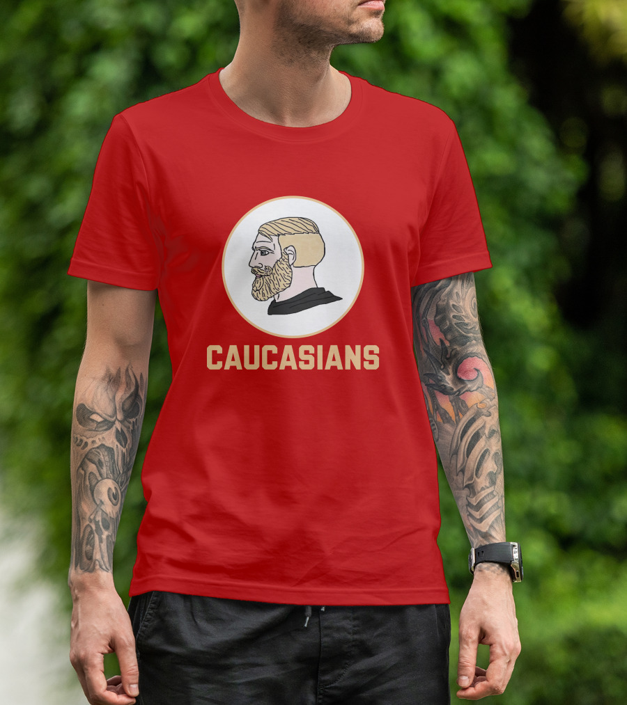 Caucasians Nordic Viking Profile Red T-Shirt