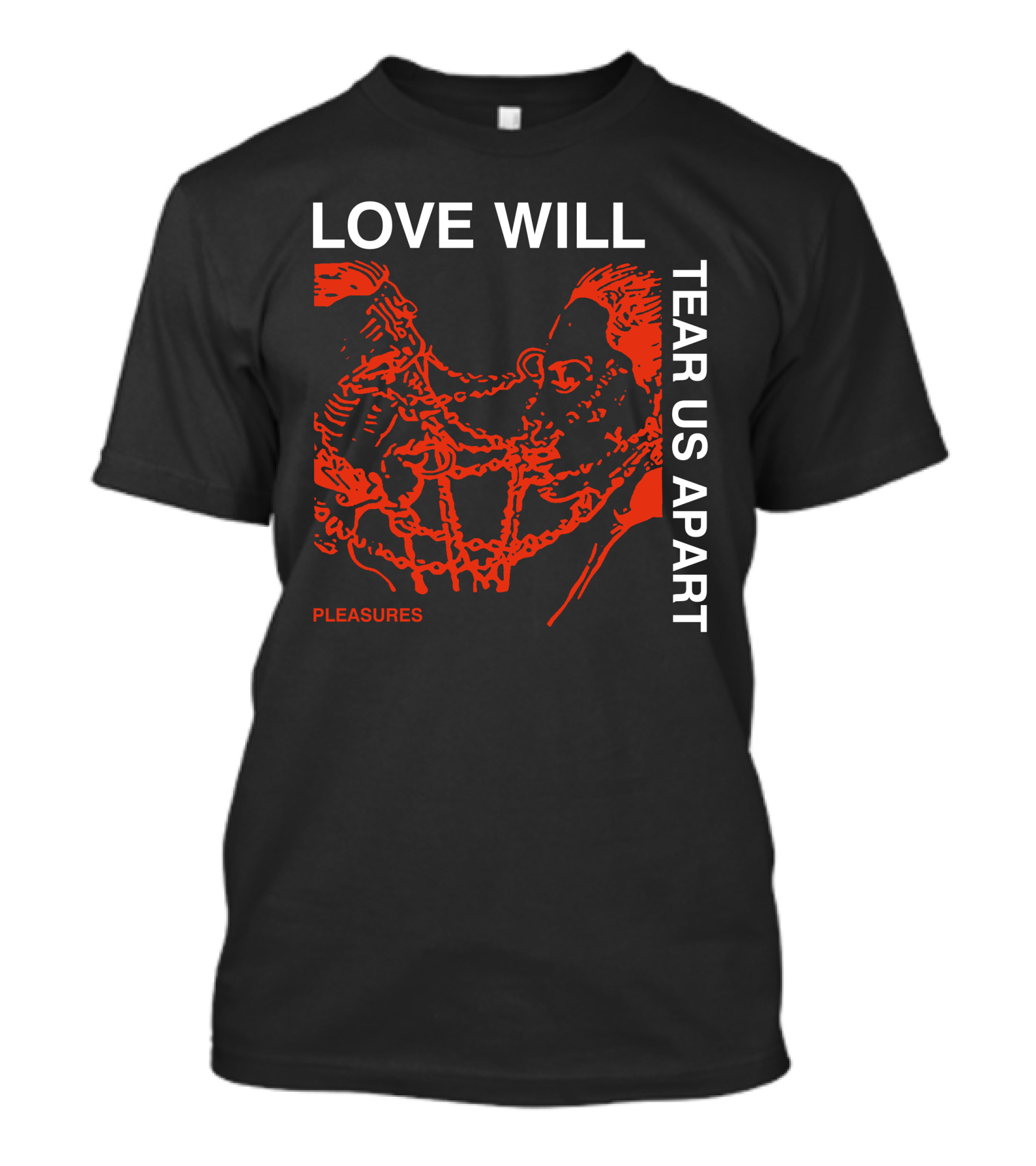Love Will Tear Us Apart Pleasures Red T-Shirt