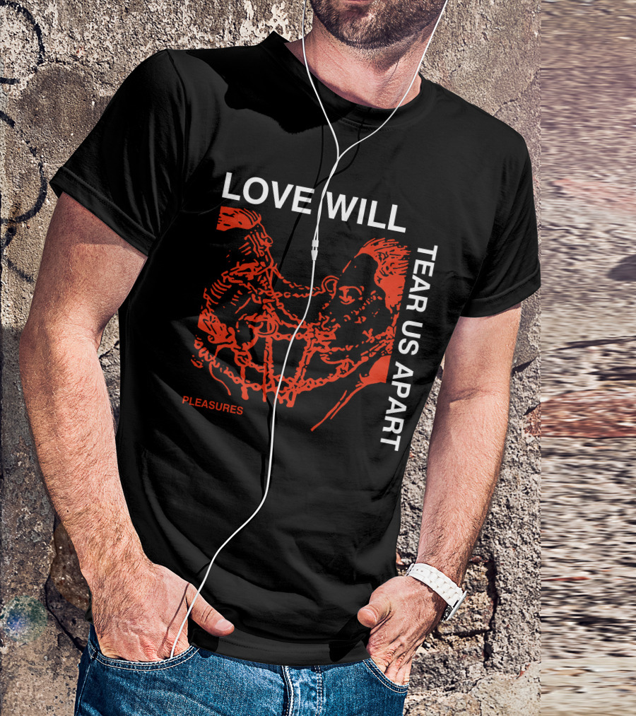 Love Will Tear Us Apart Pleasures Red T-Shirt