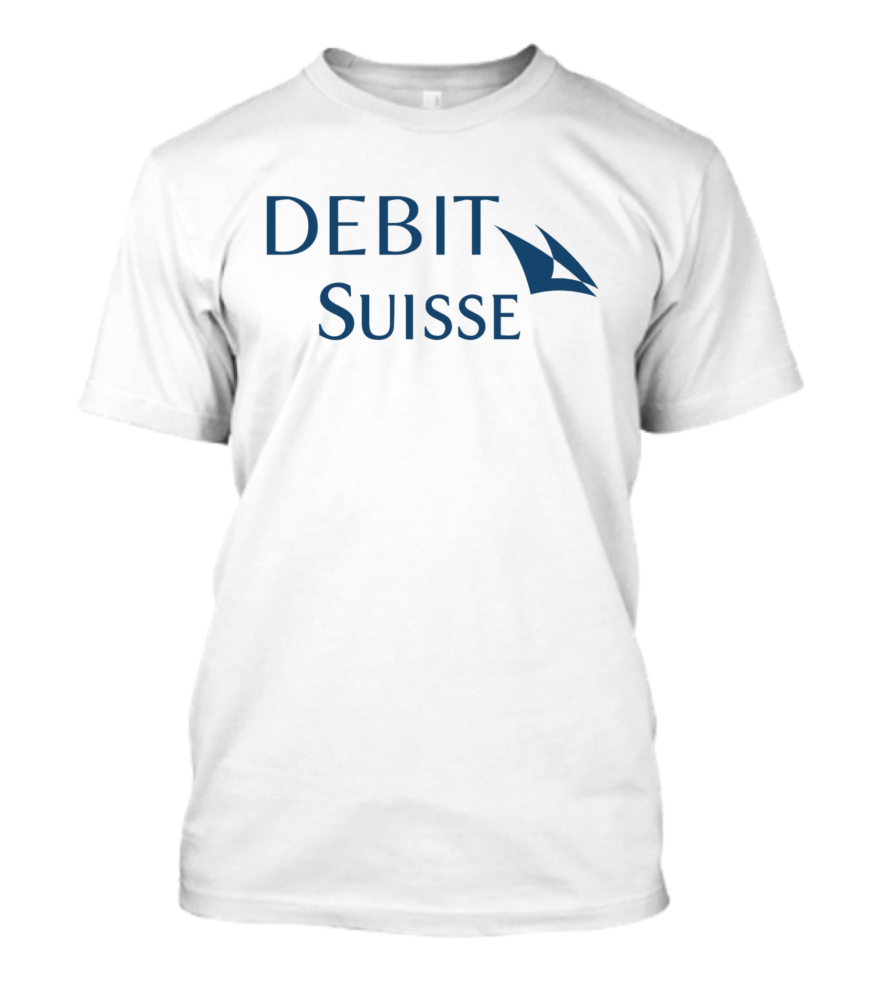 Debit Suisse Parody With Sail-Like T-Shirt