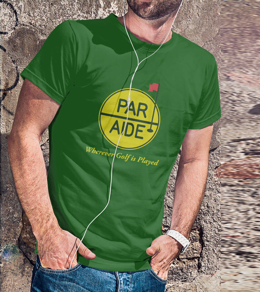 Par Aide Wherever Golf Is Played Circle With Flag T-Shirt