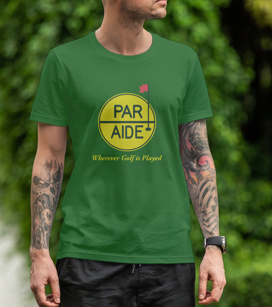 Par Aide Wherever Golf Is Played Circle With Flag T-Shirt