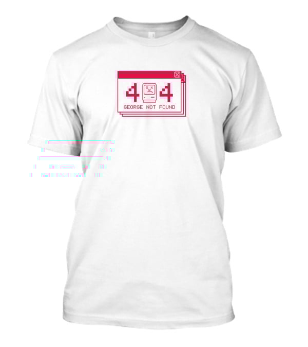 Georgenotfound 404 Error Pixel Art Pink X Face Not Found Gnf T-Shirt