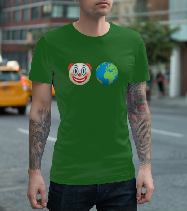 Clown Face Globe Emoji Clown World T-Shirt