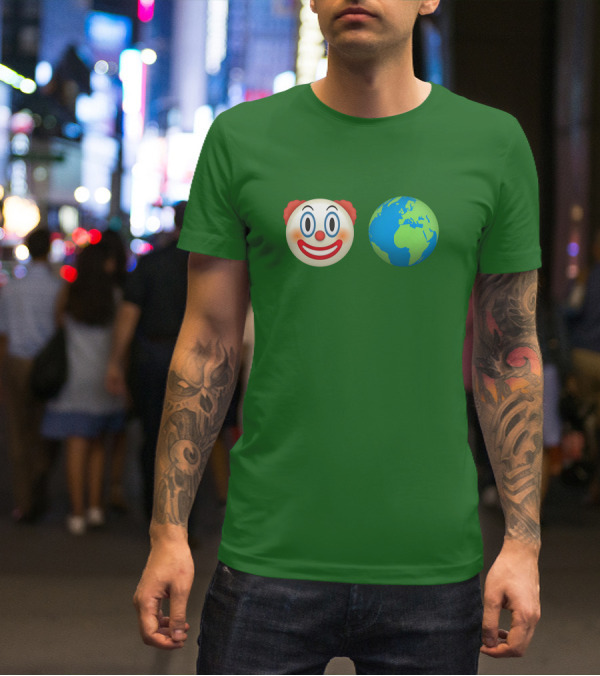Clown Face Globe Emoji Clown World T-Shirt