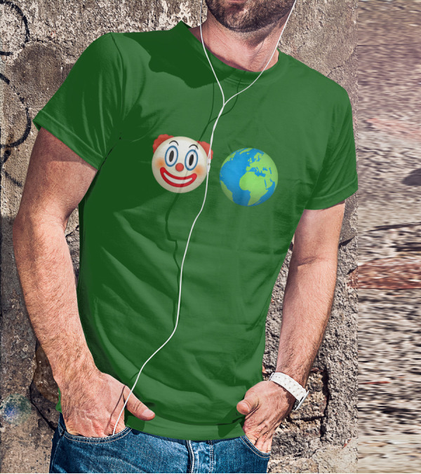 Clown Face Globe Emoji Clown World T-Shirt