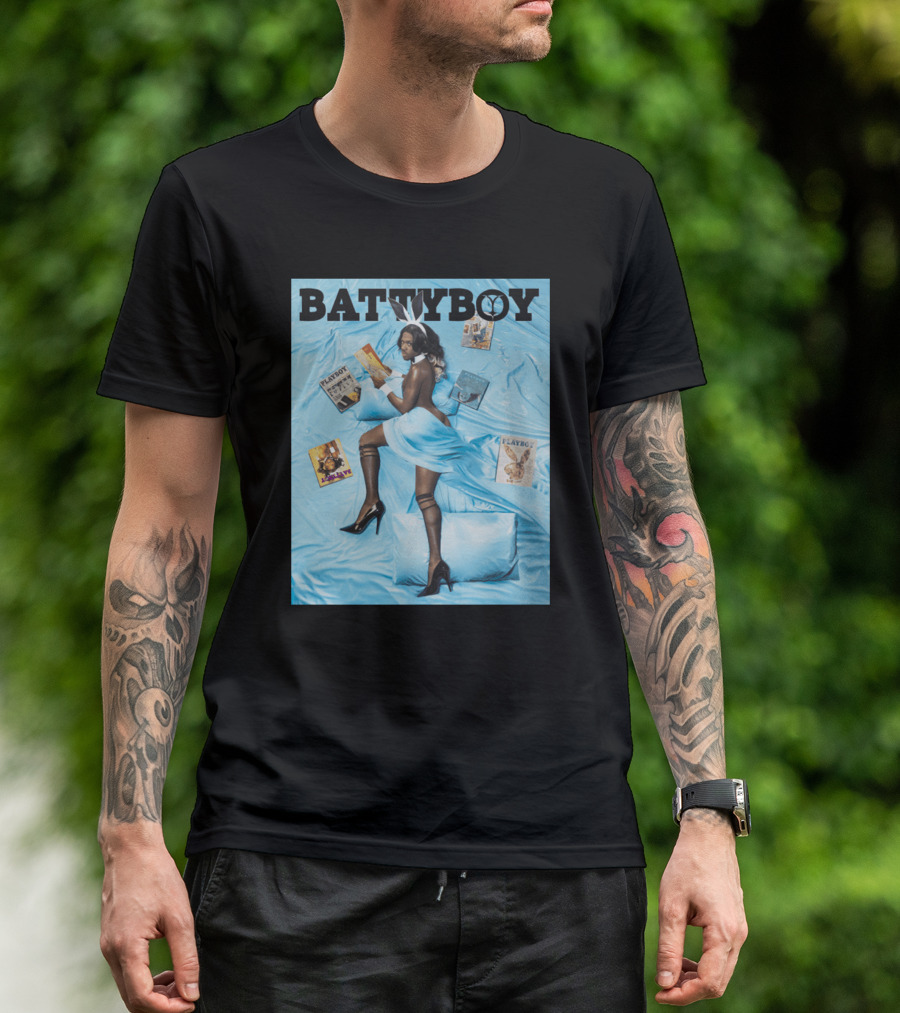 Lil Nas X Batty Boy Playful Cover Parody With Magazine Elements T-Shirt