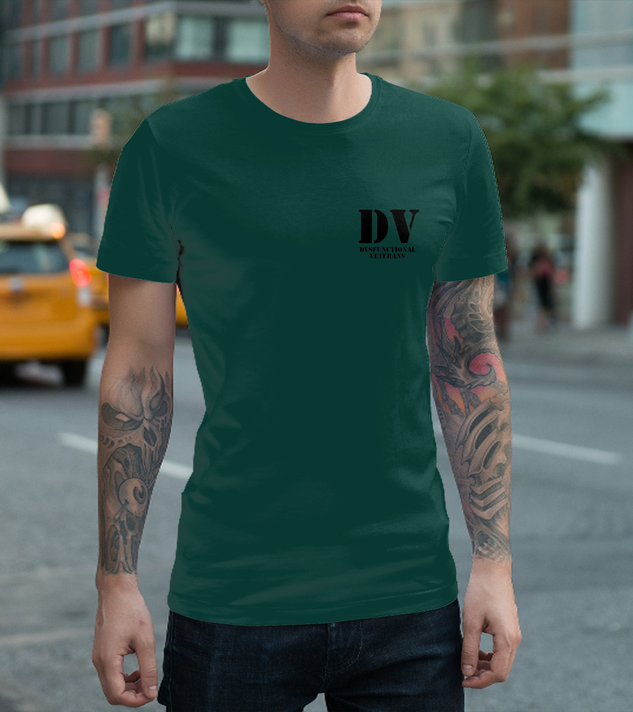 The Deplorable Veteran DV Dysfunctional Veterans Black T-Shirt