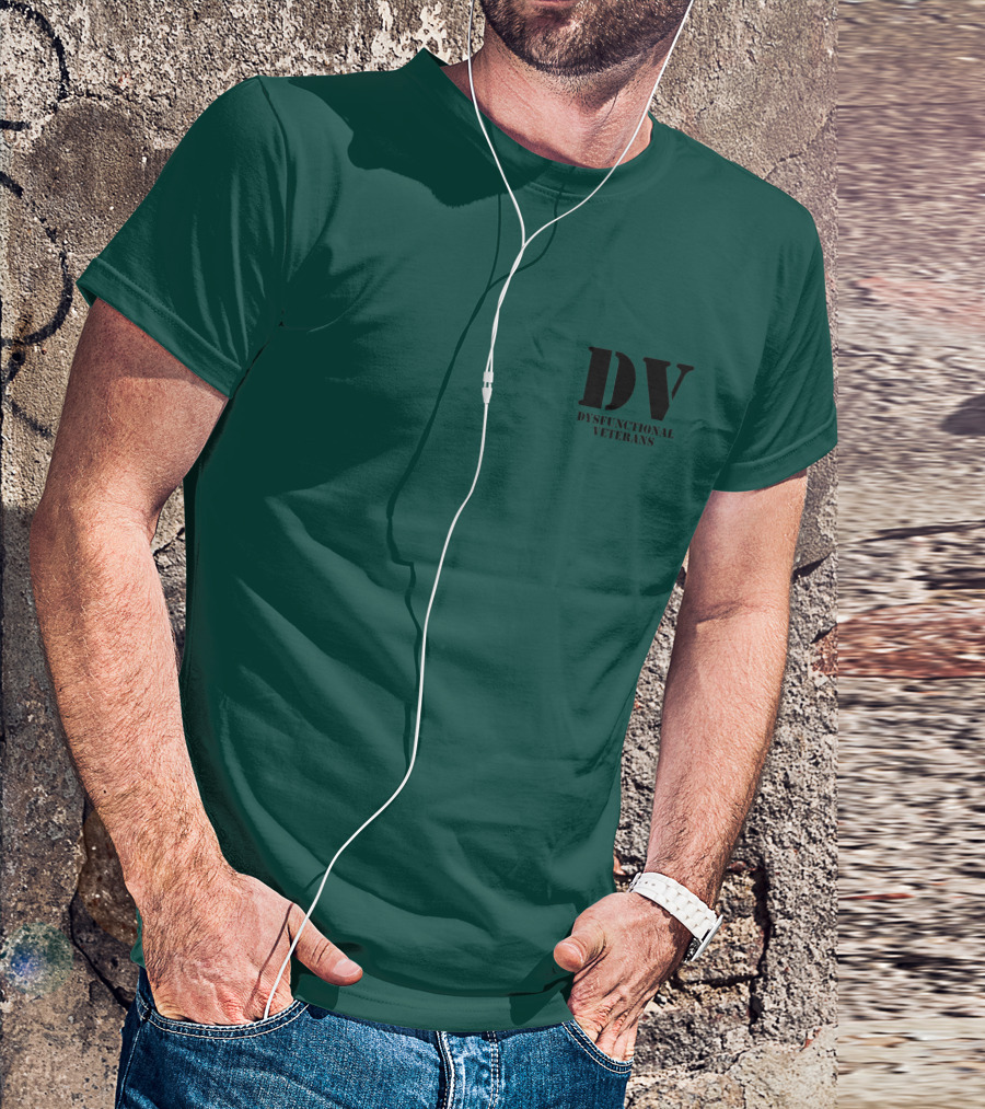 The Deplorable Veteran DV Dysfunctional Veterans Black T-Shirt