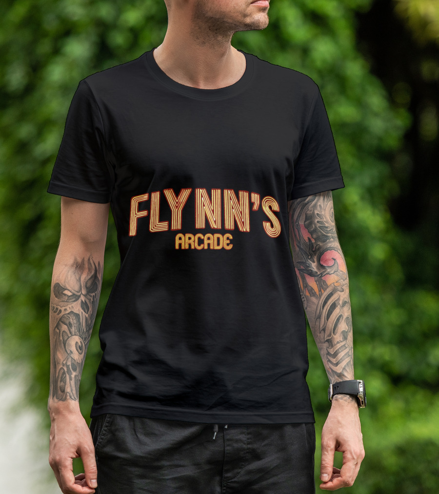 Flynn's Arcade Home Of Space Paranoids Retro Neon T-Shirt