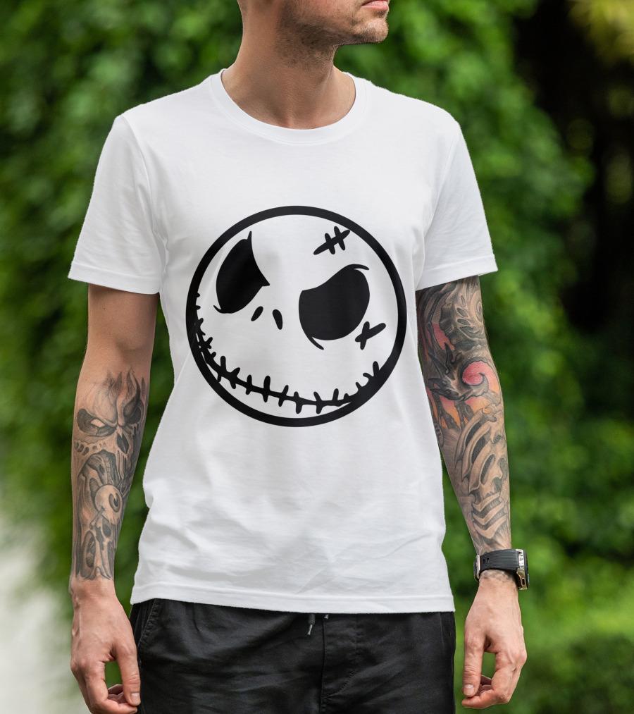 Halloween Scary Evil Pumpkin Head Jack Face T-Shirt