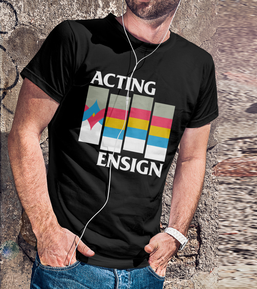 Acting Ensign 80s Retro Color Bars T-Shirt