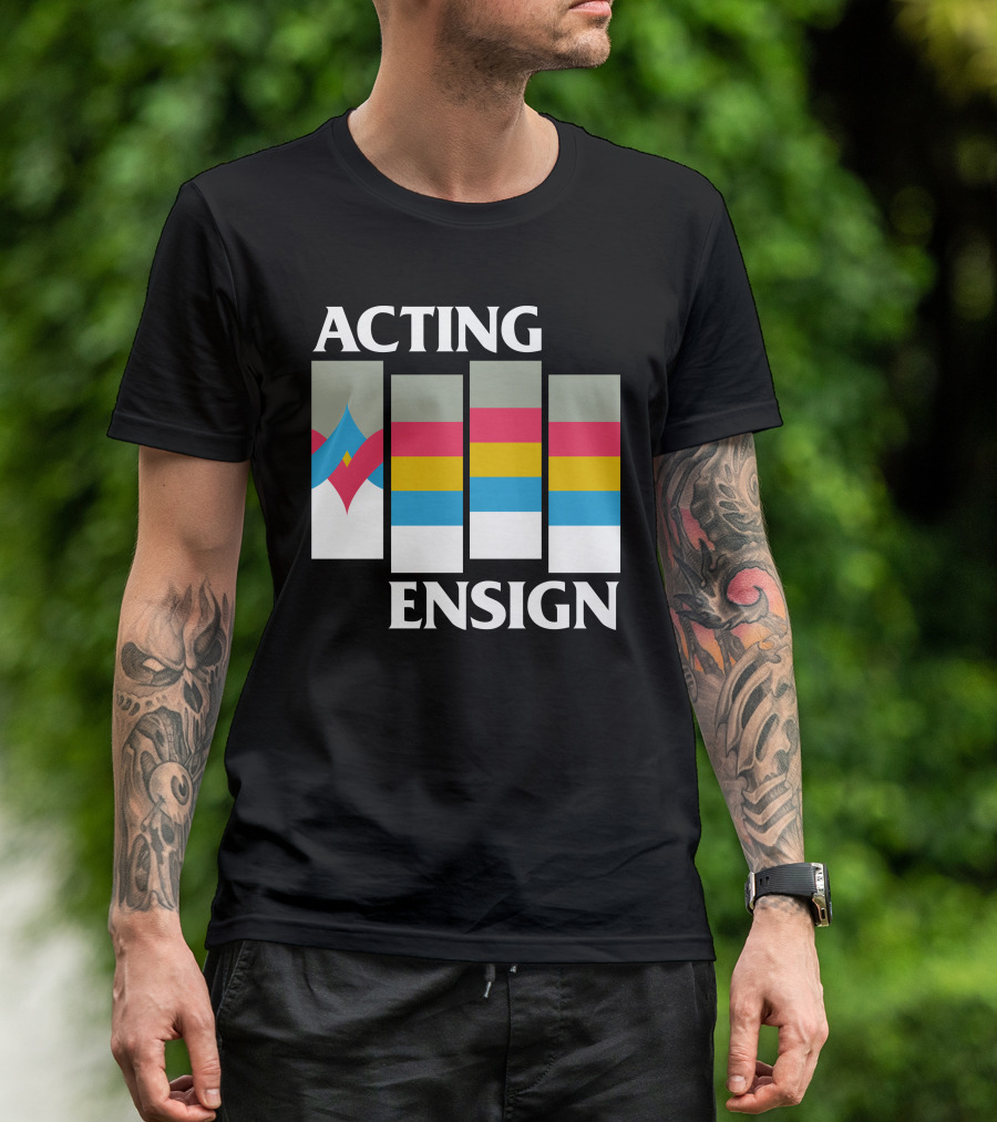 Acting Ensign 80s Retro Color Bars T-Shirt