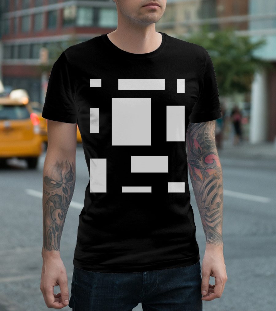 Piet Mondrian Style CAMP MAU 1 MAT BL Geometric Composition T-Shirt