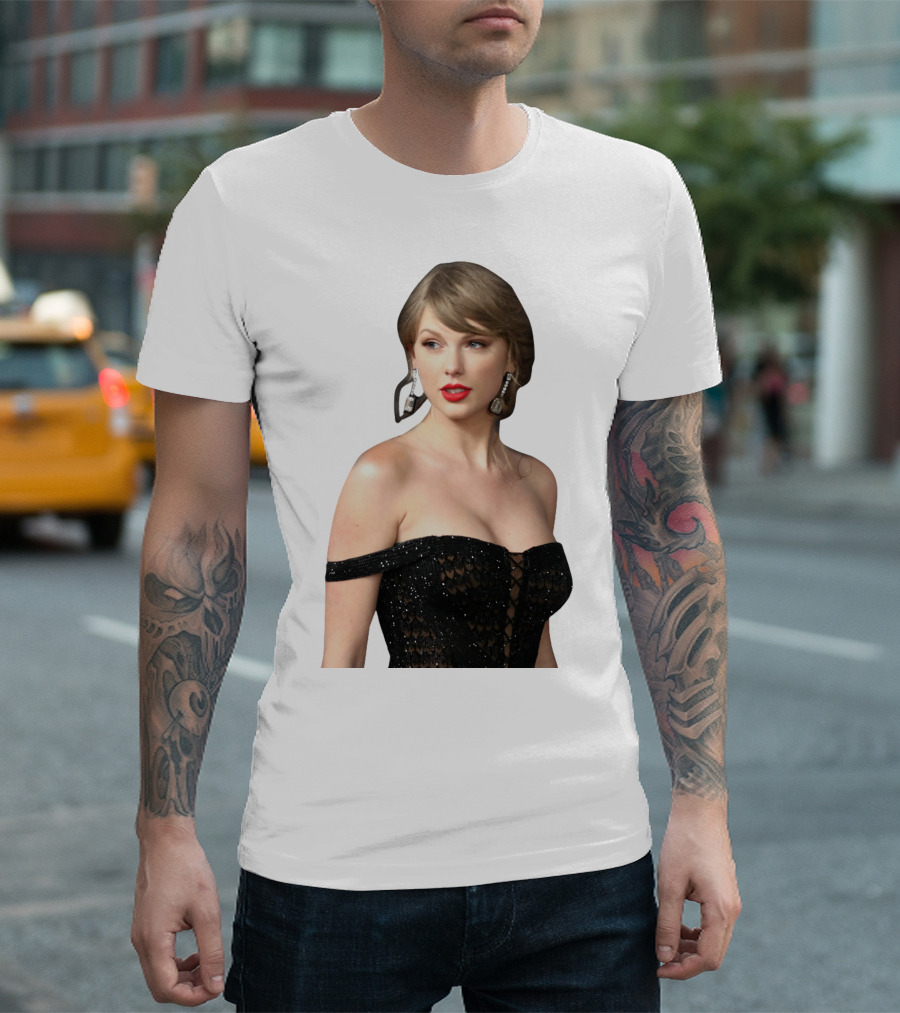Taylor Swift Black Dress Elegant Look T-Shirt
