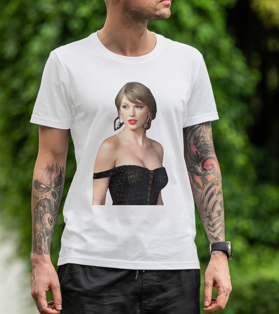 Taylor Swift Black Dress Elegant Look T-Shirt