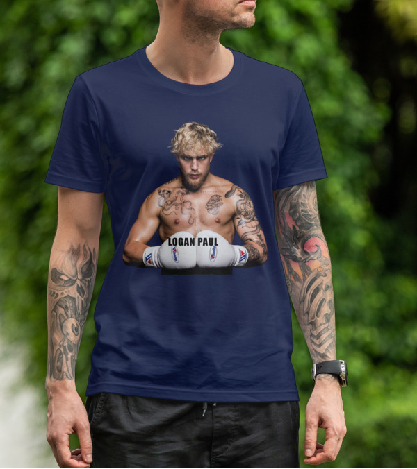 LOGAN PAUL Boxing Pose With Tattoos And Boxing Gloves T-Shirt