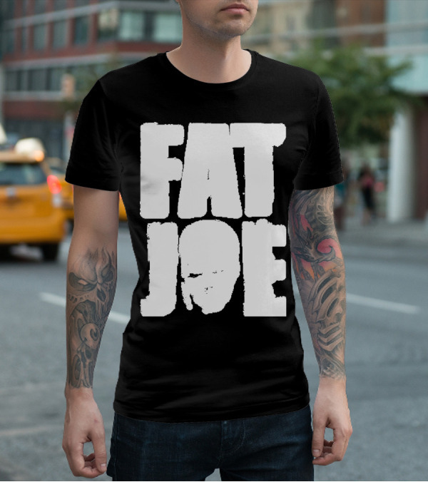 Fat Joe Face Inside Bold White Letters T-Shirt