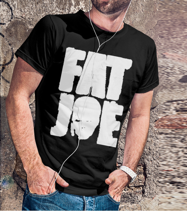 Fat Joe Face Inside Bold White Letters T-Shirt