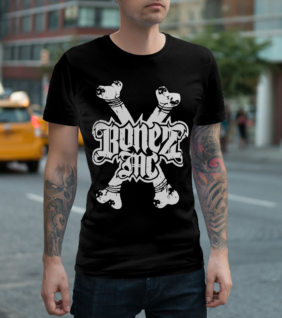 BonezMC Germany Rapper Crossed Bones T-Shirt