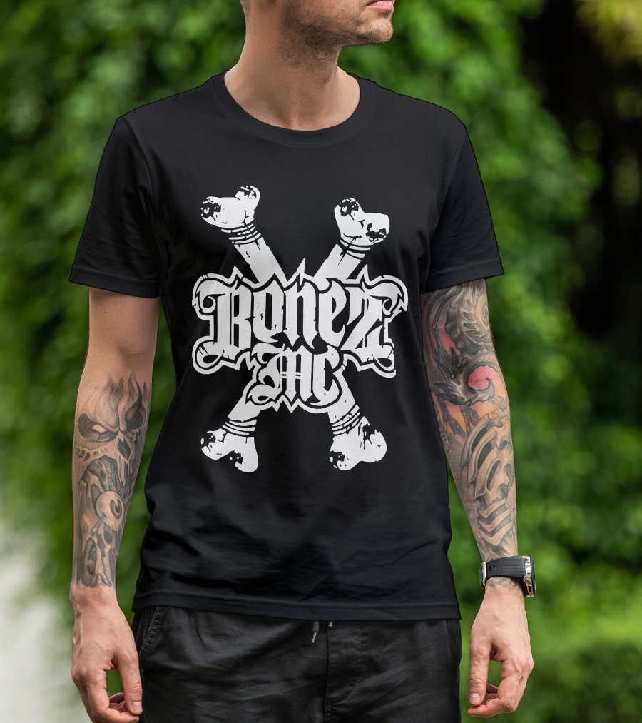 BonezMC Germany Rapper Crossed Bones T-Shirt