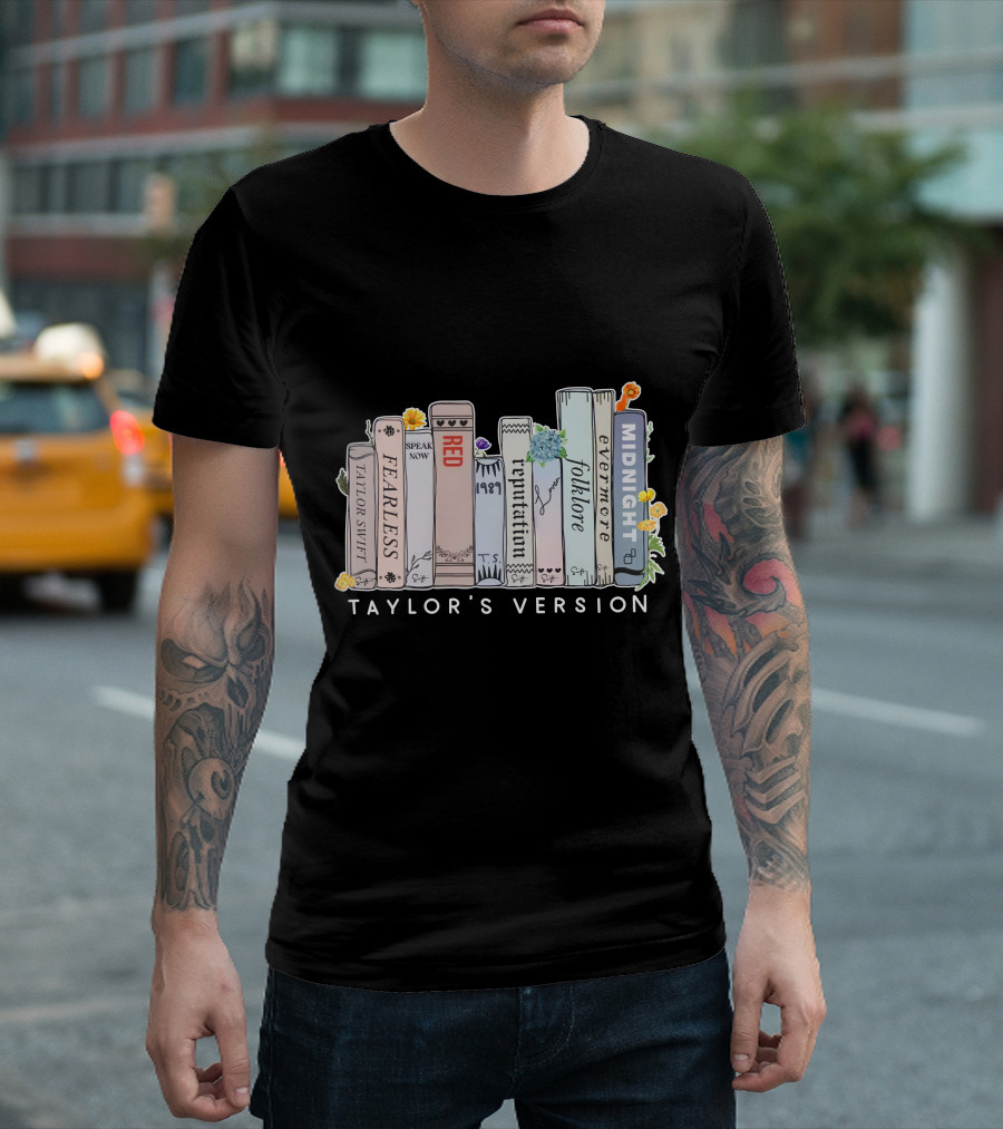 Taylor Swift Fearless Speak Now Red 1989 Reputation Folklore Evermore Midnight Taylor's Version T-Shirt