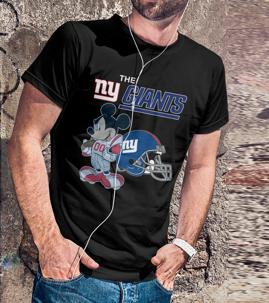 NEW YORK GIANTS MICKEY MOUSE FOOTBALL HELMET 00 T-Shirt