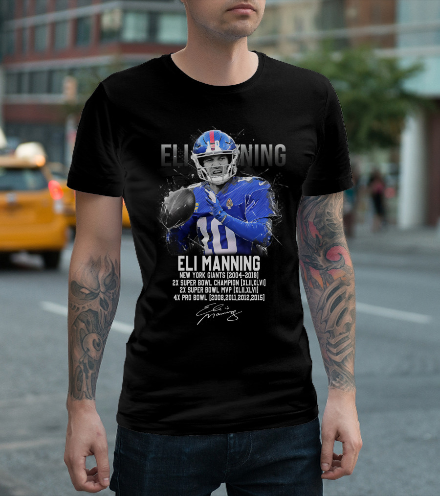 ELI MANNING NEW YORK GIANTS FOOTBALL LEGEND T-Shirt