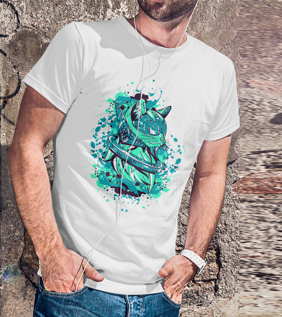 Future Cat Cybernetic Space Explorer T-Shirt