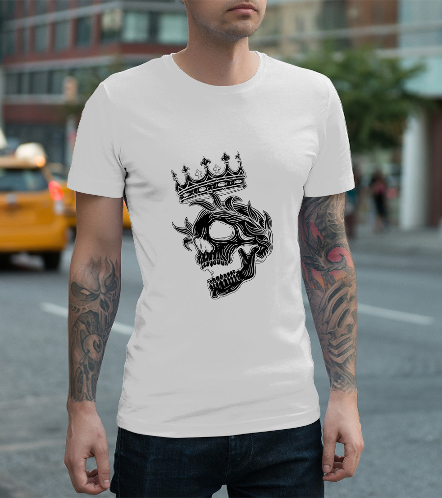 King Skull Crowned with Gothic Royalty T-Shirt