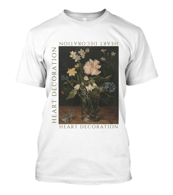 Heart Decoration Floral Vase Art Heart Decoration T-Shirt